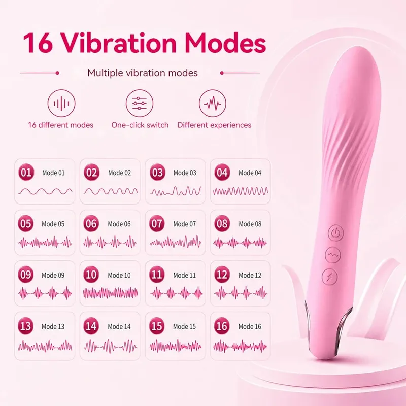 16 מצבים ויברטור דופק חשמלי לנשים G Spot Clit Stimulator עיסוי נרתיק רוטט דילדו צעצוע מין שקט למבוגרים — image 3