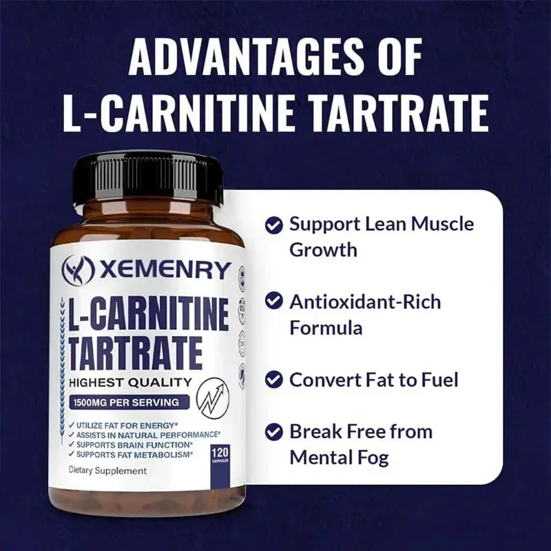 L-Carnitine Capsules - Supports Memory Concentration Fat Metabolism Energy Metabolism Brain Health for Men and Women — image 5