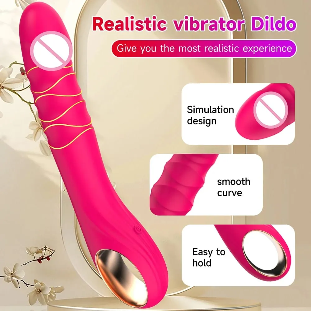 Προσομοίωση δονητή Dildo με 10 ισχυρούς δονητικούς τρόπους κλειτορίδας πρωκτού σημείου G για σεξουαλικά παιχνίδια για ενήλικα θηλυκά