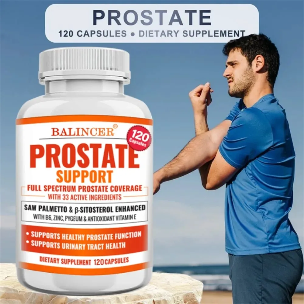 Prostate Supplements Saw Palmetto Prostate Health Support with 33 Ingredients for Healthy Urination Frequency & Improve Sleep — image 6