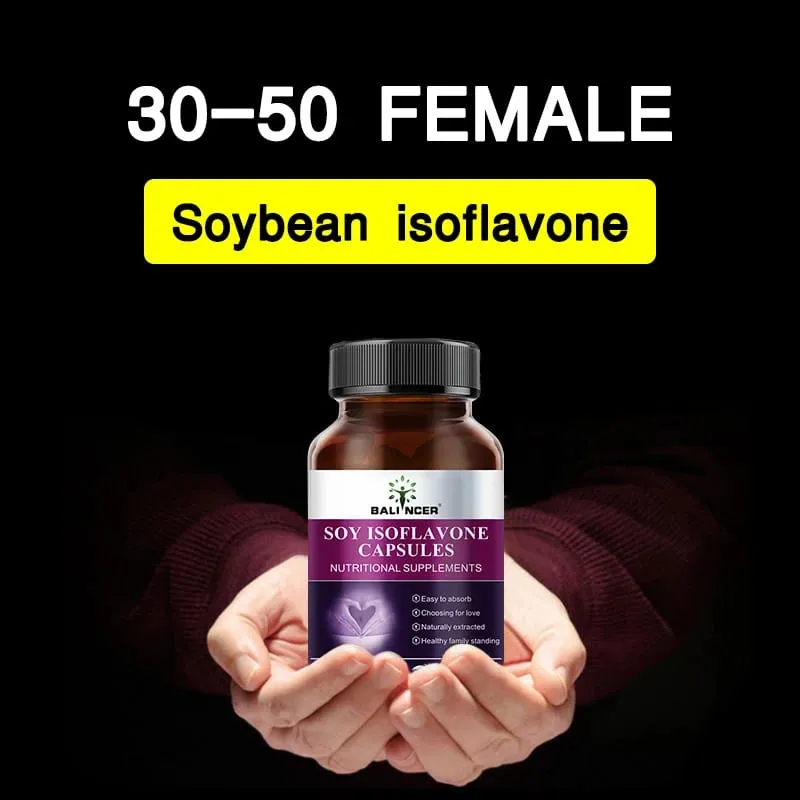 Soy Isoflavone Extract Capsules Physical Condition Maintenance Menopause Relief Mood Support Female Nutritional Supplement — image 2