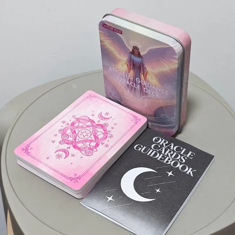 Angels Guidance Oracle Deck - 44 Cards with Guidebook Inspiration Divination Cards in Tin Box for Spiritual Growth