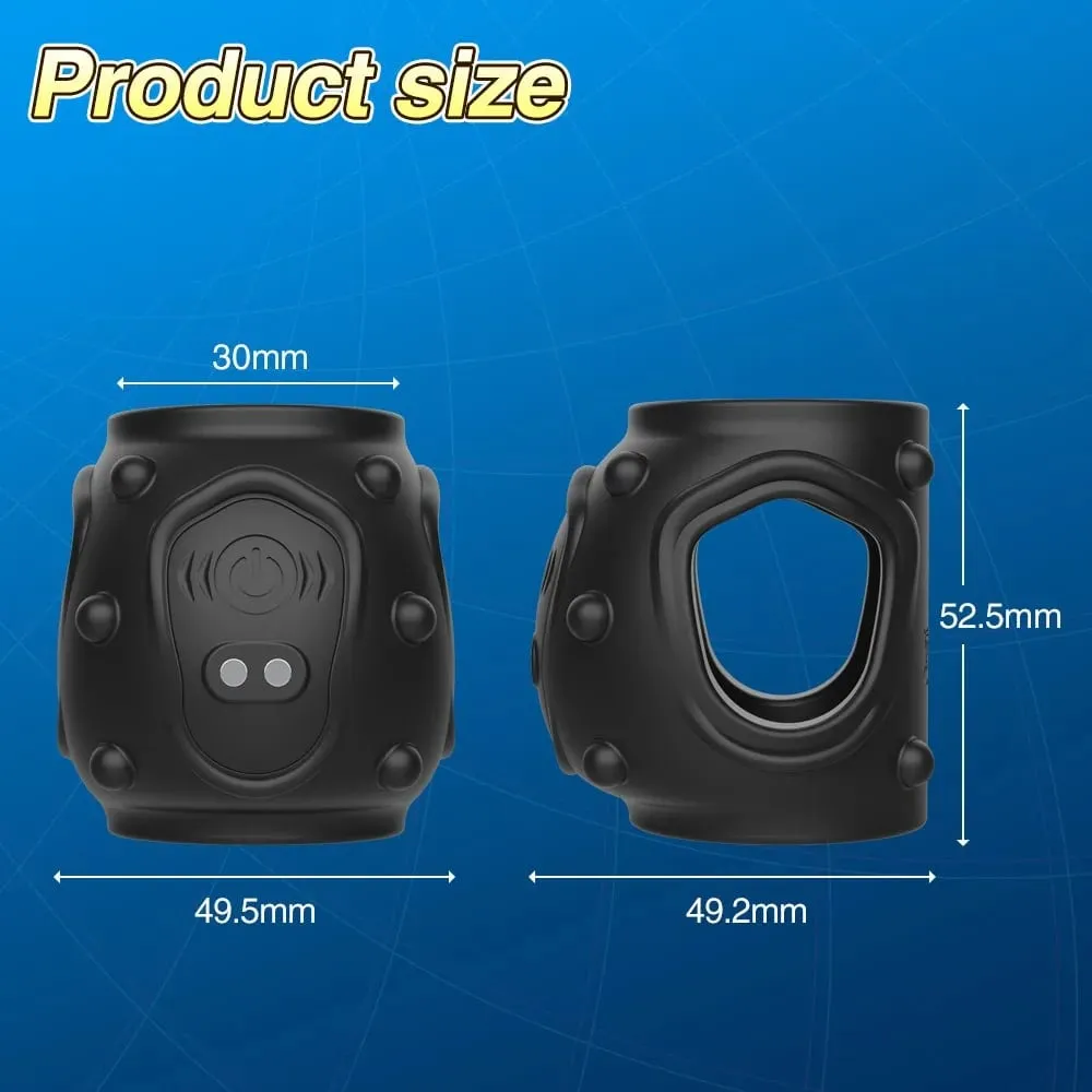 Δονητικό μανίκι πέους όρχεις G Spot Pleasure Διεγέρτης Καθυστερημένης εκσπερμάτωσης Cock Ring Erection Extender Συσκευή παιχνιδιών σεξ για άνδρες — image 6