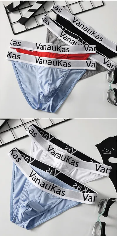 Men's High Cut Panties Soft Modal Fabric Low Rise Briefs Sexy Comfortable Underwear — image 21