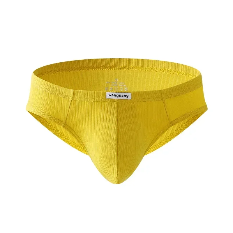 Men's Ribbed Cotton Separate Pouch Briefs Breathable Low Rise Soft Stretch Underwear Panties 1PC — image 32