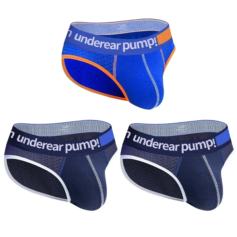 Men's Low Waist Slimming Mesh Briefs U Convex Pouch Elastic Waistband Breathable Colorful Jockstrap Underwear — image 31