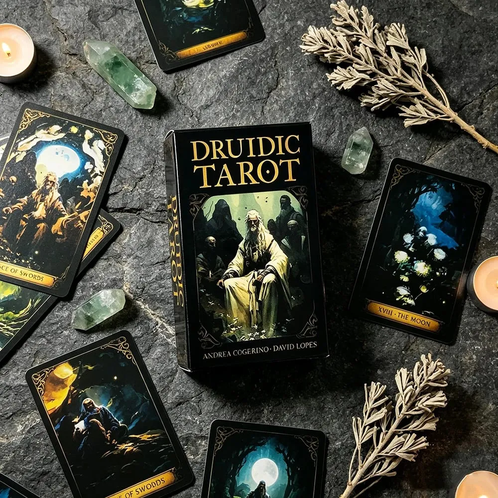 Cards 78 Cards Fortune Telling Mysterious Divination Επιτραπέζιο παιχνίδι καρτών Παιχνίδι Πνευματικές προμήθειες για συλλέκτες Ταρώ — image 4