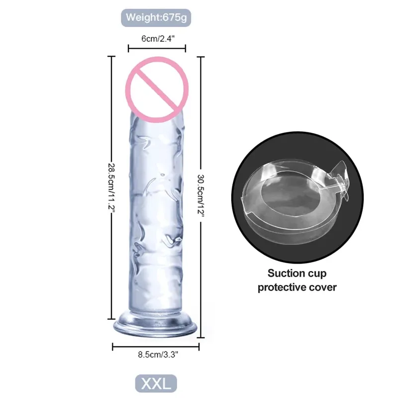 Διαφανές Big Dick 6 μεγεθών Realistic Jelly Dildo Μαλακοί κολπικοί αυνανιστές Γυναικείες γκέι πέους πρωκτικά παιχνίδια σεξουαλικής βεντούζας — image 10