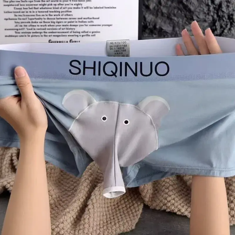 Boxershorts Elephant Nose Men Sexy Underwear Open Sheath Pouch Mens Boxers Shorts Smooth Male Lingerie Bottoms Boyfriend Gifts — image 10