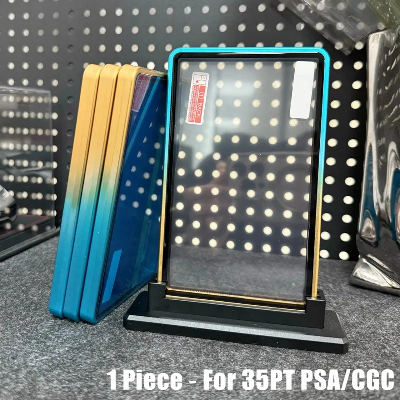 Multicolor Gradient Color Trading Card Protect Holder Metal Case for 35PT PSA CGC Graded Card