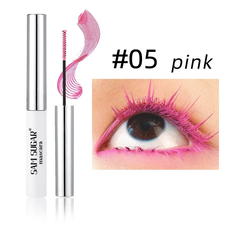 Colorful Slender Mascara Waterproof Fast Drying Curling Eyelashes Multicolor Lashes Makeup Long Lasting Blue Green Cosmetics — image 12
