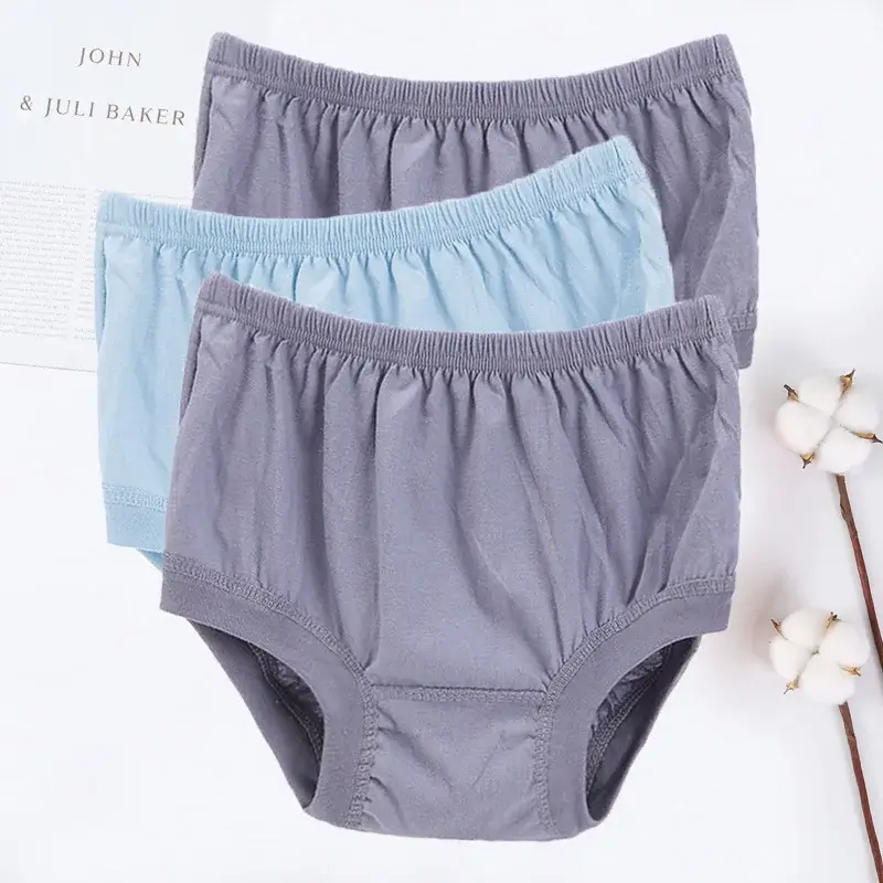 1pcs 100% Cotton Briefs Mens Comfortable Underpants Four Season Man Large Size Ventilate Underwear Male High Waist Panties Short — image 4