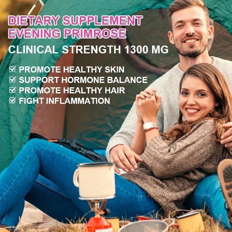 Έλαιο νυχτολούλουδου 1300mg με πλούσιο GLA & βασικά θρεπτικά συστατικά Ορμόνες ισορροπίας που υποστηρίζουν τη γυναικεία άνεση και ενισχύουν την υγεία του δέρματος