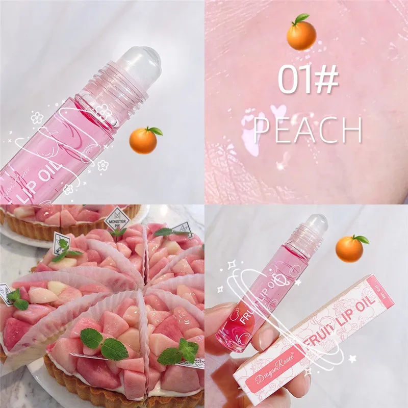 Fruit Lip Gloss Διάφανο Lip Oil Ενυδατικό μειώνοντας τις γραμμές χειλιών Θρέφει τα χείλη Αδιάβροχα Υγρά Καλλυντικά για Χείλη Μεγάλης διάρκειας — image 7