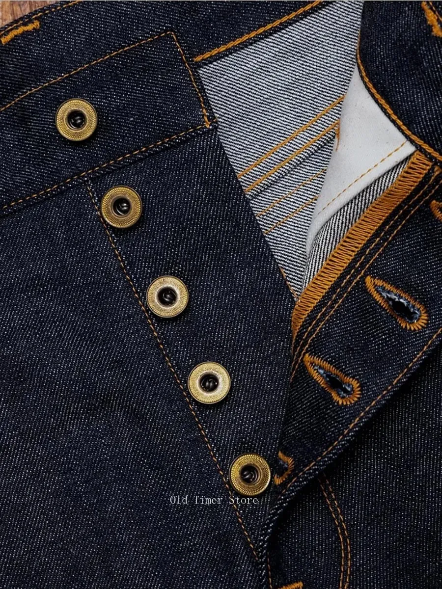 Κόκκινο Tornado Retro Heavy 18oz Raw Selvedge τζιν παντελόνι Sanforized Button Fly ψηλόμεσο πτερύγιο τσέπη τζιν ξυλουργικό στυλ — image 4
