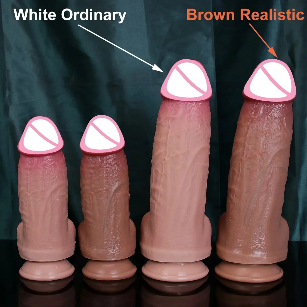Μαλακό ρεαλιστικό τεράστιο χοντρό δέρμα Dildo Βεντούζα σιλικόνης Μεγάλο πέος Πρωκτικό παιχνίδι σεξ για Γυναίκα Άνδρας Ζευγάρια Κόκορας Αυνανισμού — image 2