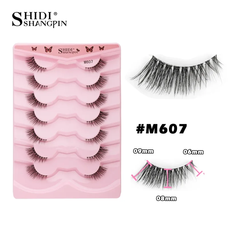 Half Lashes Cat Eye Lashes 3D Natural Finged End Eye Elong Lashes Fox Eye Lashes Faux Mink Lashes Μακιγιάζ — image 9