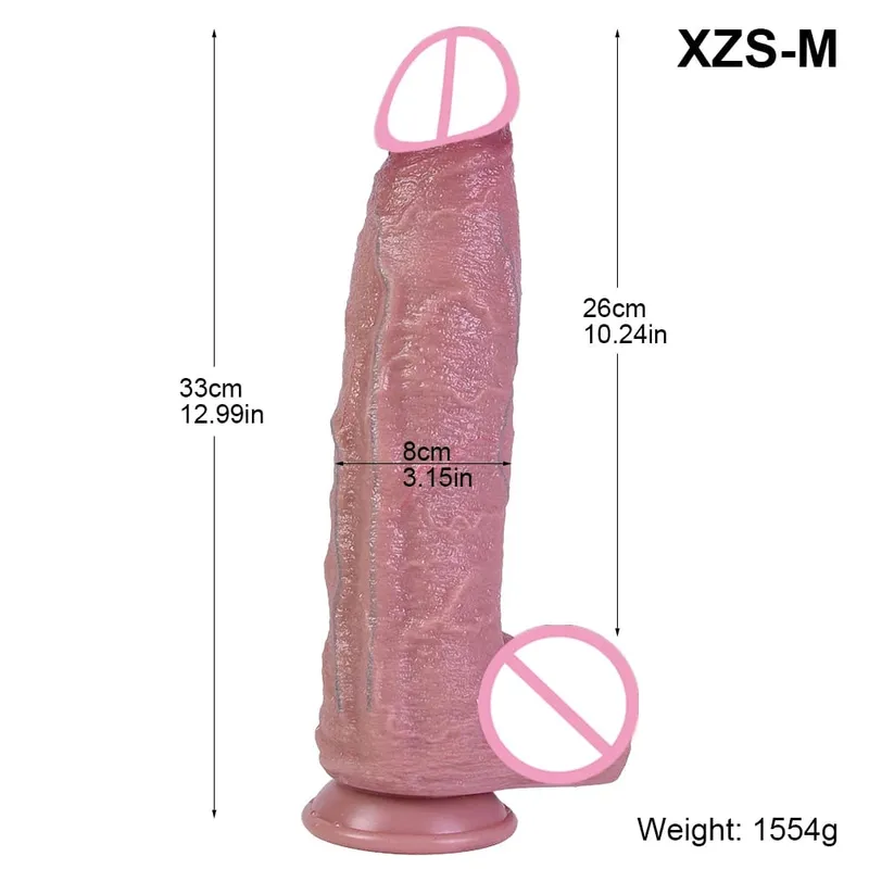 Consolador realista de silicona suave para mujer, pene con ventosa, Juguetes sexuales realistas, masturbación Anal y vaginal, 9,8 cm de diámetro, nuevos modelos