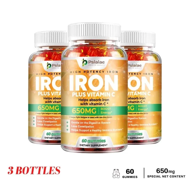 Iron Gummies 650 Mg - Προωθεί την παραγωγή ερυθρών αιμοσφαιρίων Ανακουφίζει από την κούραση Απορροφά απαλά το σίδηρο και βελτιώνει την ενέργεια — image 11