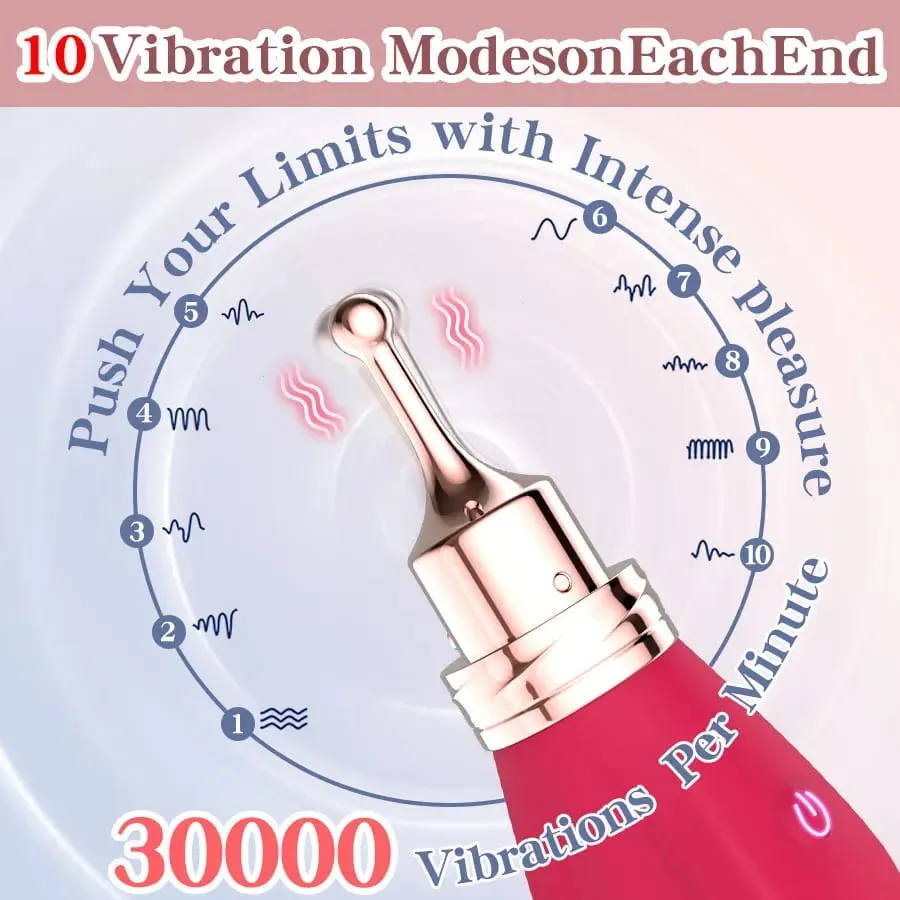 Women's Adult Toy Massager Clitoral G-Spot Nipple Stimulator High-Frequency Mini Bullet Vibrator 3 Silicone Massage Heads — image 2