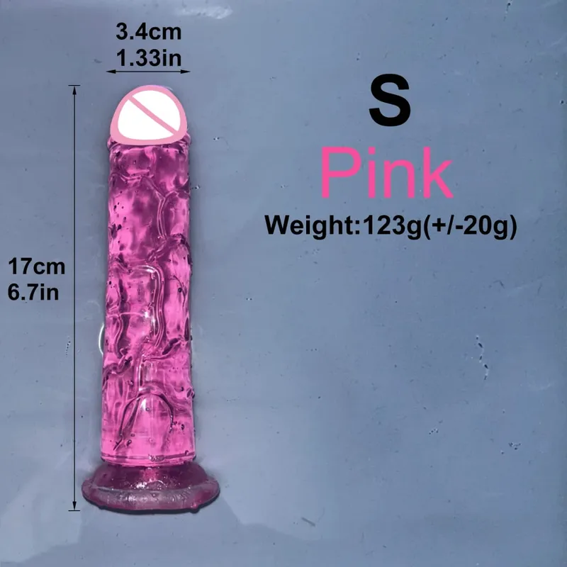 Barato 5 colores pequeño consolador transparente ventosa gelatina pene mujeres erótico sexo Anal juguetes clítoris suave masturbadores vaginales pene — image 18