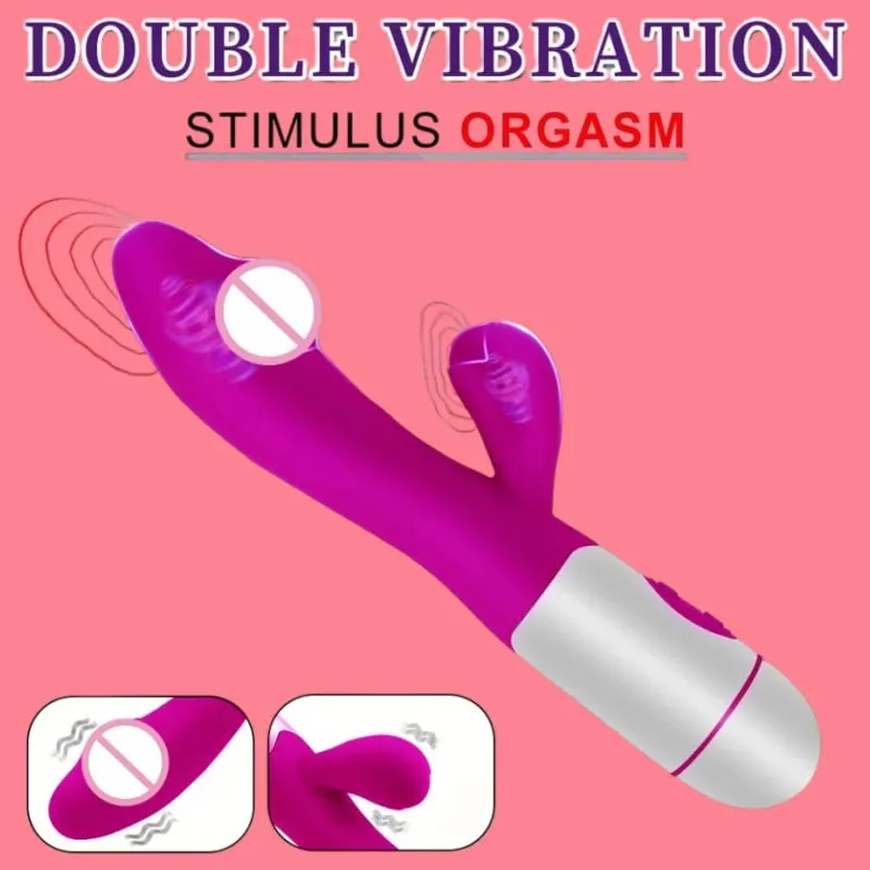 סיליקון G-Spot רטט רטט כפול דגדגן לעיסוי 10 מהירויות נטענת עמיד למים צעצוע מין תענוג לנשים — image 6