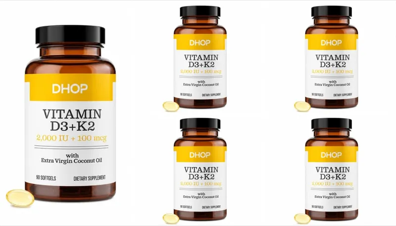 Βιταμίνη D3+K2 Κάψουλες 2000 IU + 100 Mcg - Υγεία οστών & Ανοσολογική Υποστήριξη Απορρόφηση ασβεστίου Daily Wellness Formula 90ct — image 11