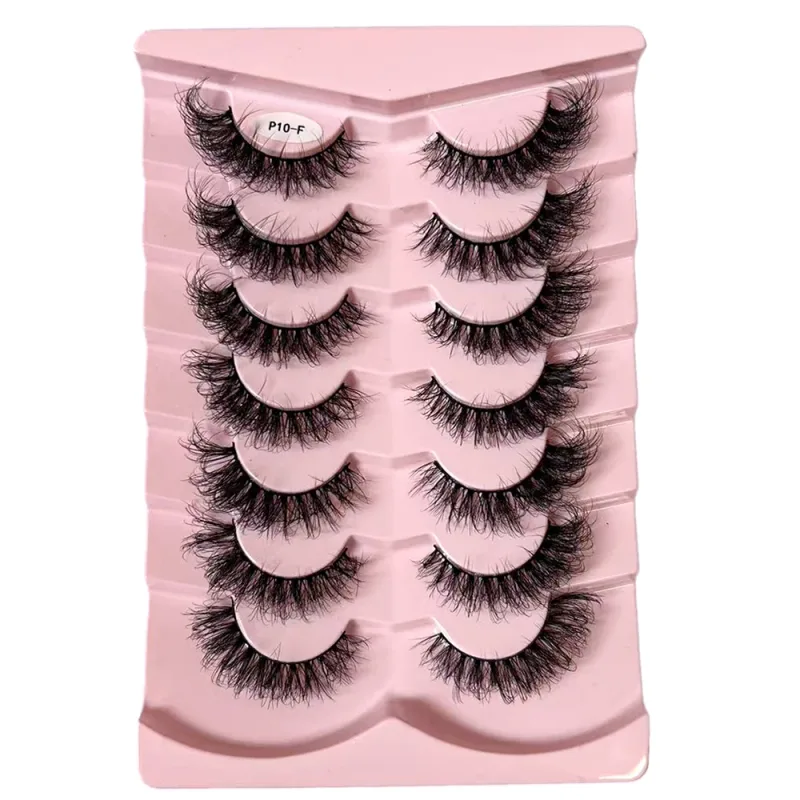 Κλασικές βλεφαρίδες 3D όγκου Faux Mink Lashes Φυσική εμφάνιση Χνουδωτές ψεύτικες βλεφαρίδες Wispy Cat Eye Lashes Αφράτες βλεφαρίδες 3D Mink — image 10