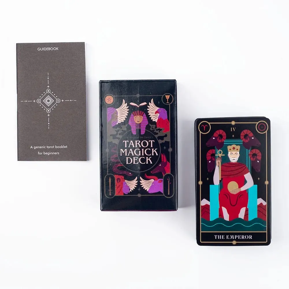 Tarot Magick Deck with Guidebook 10,3x6,1 cm Επιτραπέζια Oracle Cards for Parties for Divination and Spiritual Insight Επιτραπέζιο παιχνίδι