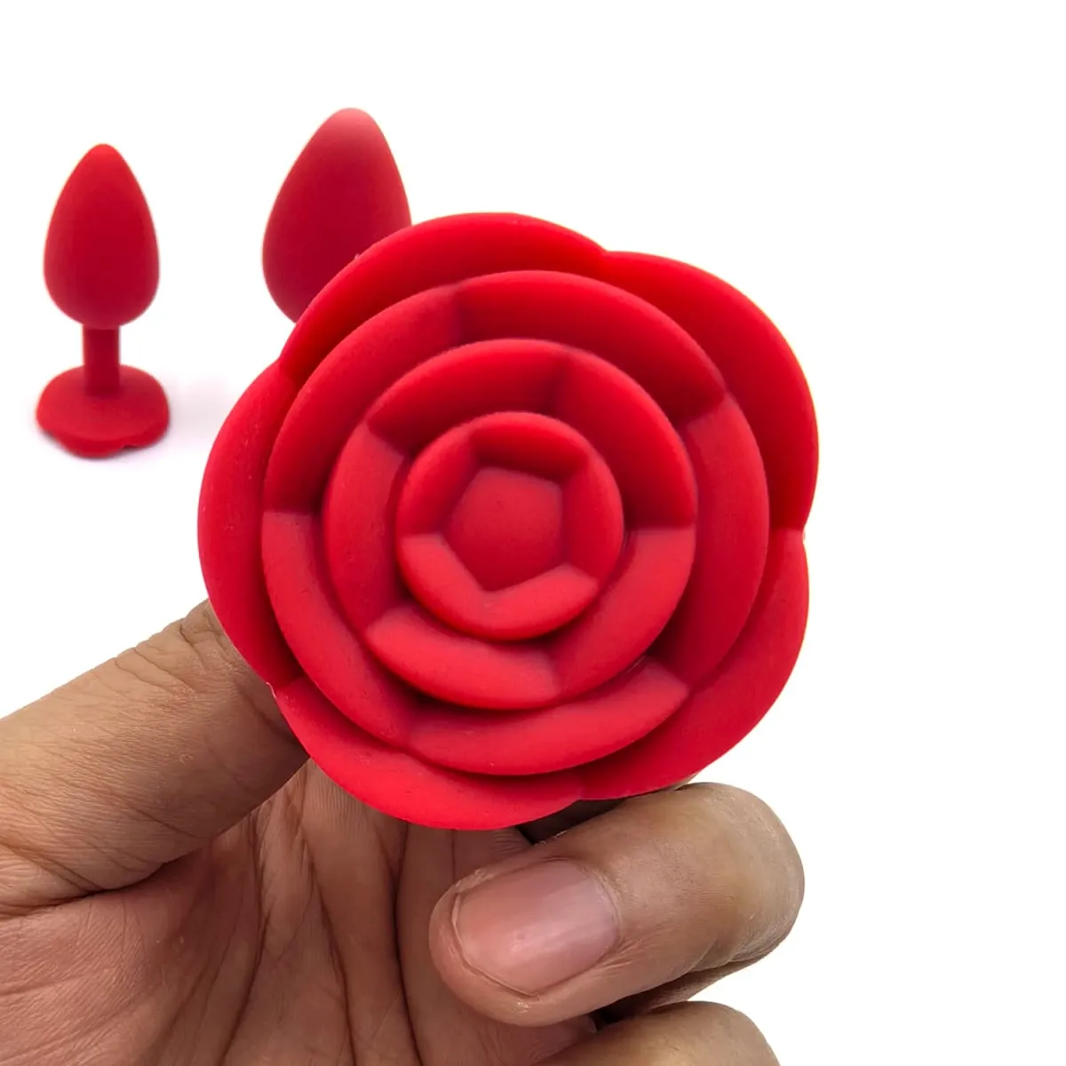 Soft Silicone Rose Flower Anal Plug Beginner To Expert 3 Sizes Butt Plug Anus Trainer Dildos Adule Sex Toys For Couple Women Men