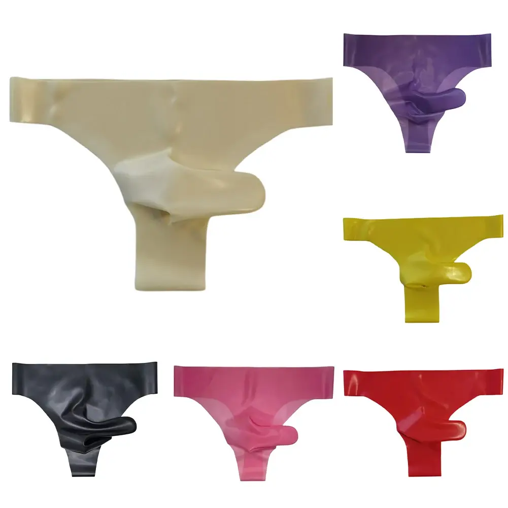 Sexy Nightwear Mens Latex Underwear Comfortable Latex Safety Panties Men\'s Thongs Brand New Condition Classic Brief Style — image 8