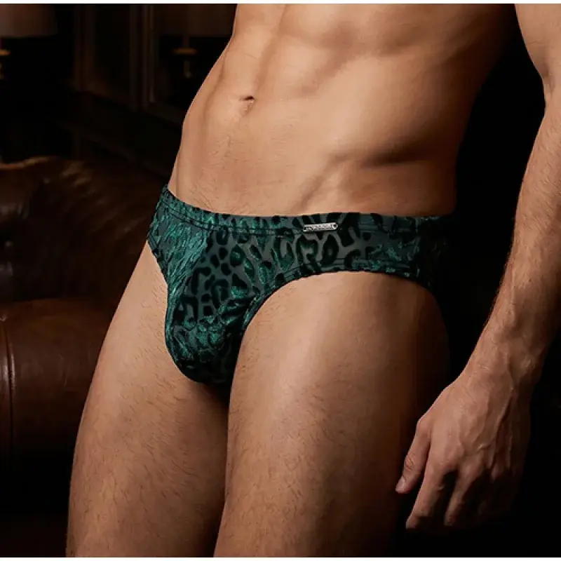 Leopard Print Men's Flat Underwear Sexy And Breathable U-Bulge Pouch Ice Silk Triangle Underwear Sexy Men's Underwear Gifts 2026 — image 7