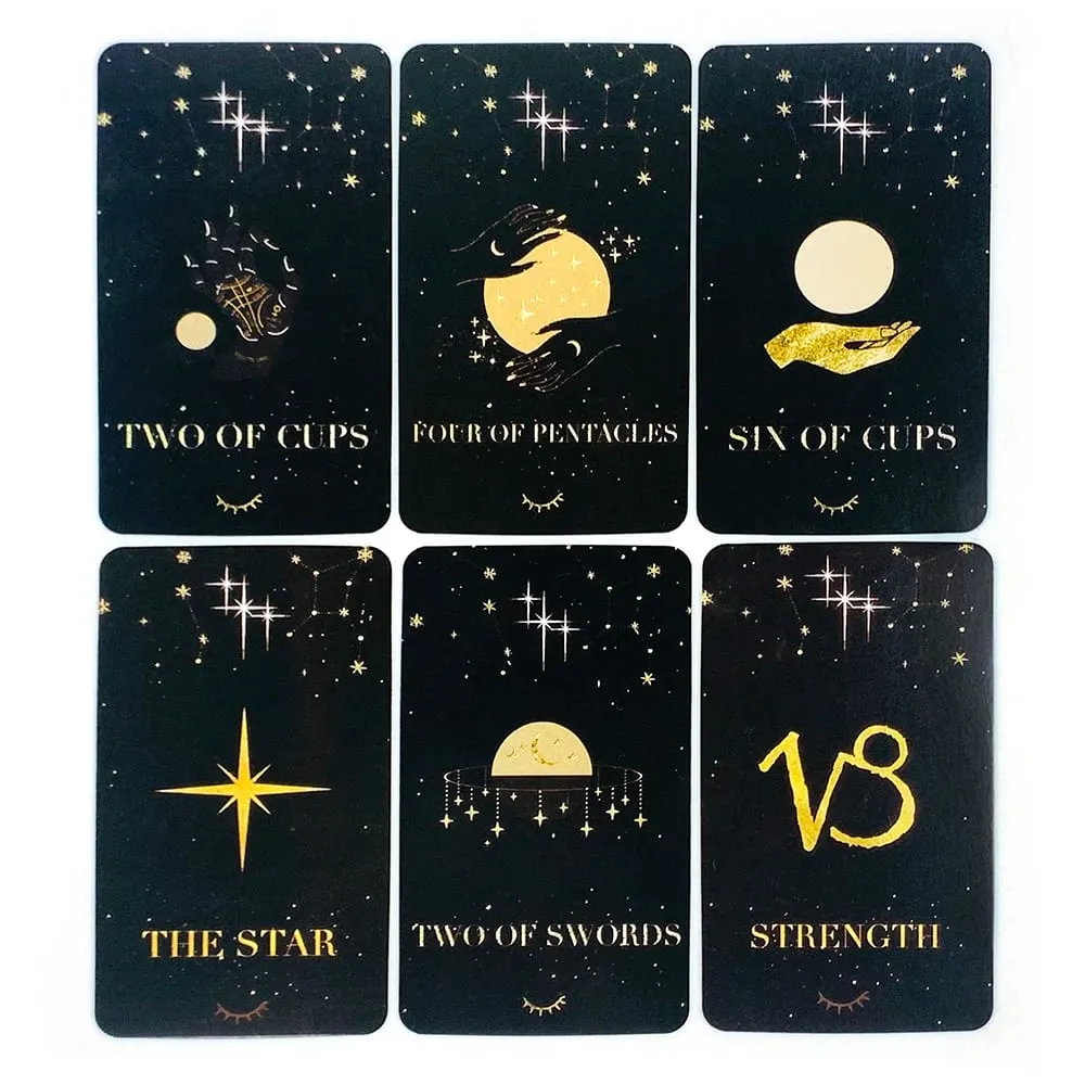 לונה סוליי חפיסת טארוט Starry Dreams אסטרולוגיה שמימית קלפי מכשפות נהדרים למדיטציית עתידות ומשחקי מסיבה