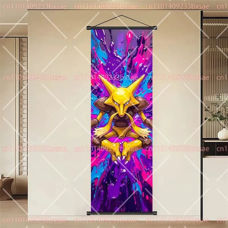 Pokémon Anime HD Scroll Painting Eevee Pikachu Suicune Charizard Mewtwo Διακόσμηση τοίχου με φόντο αφίσα Παιδικό δώρο — image 30