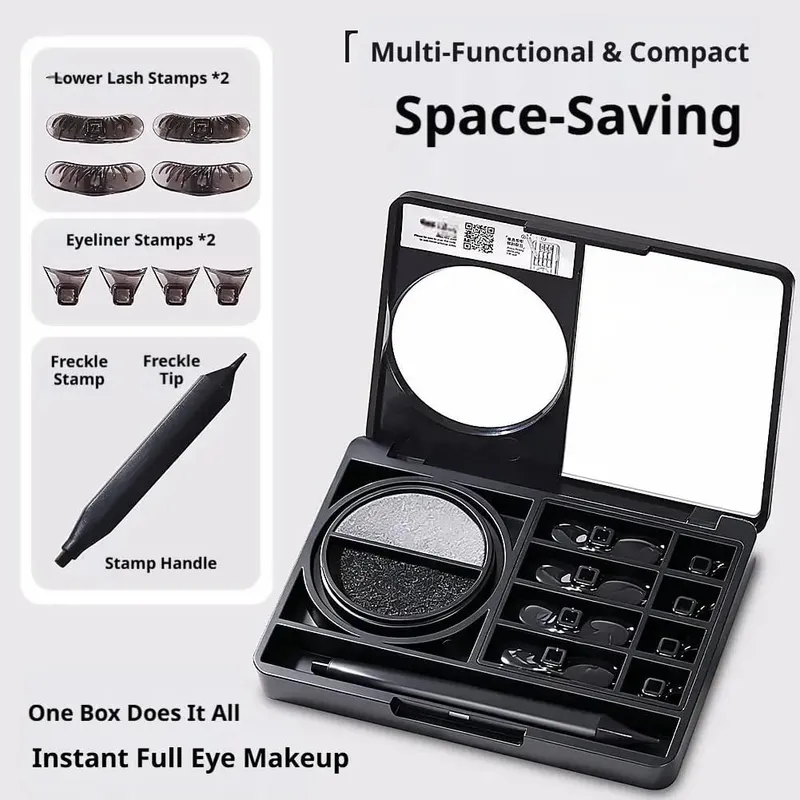 3 σε 1 Lower Eyelash Stamp Eyeliner & Beauty Mole Stamp Set 3s Fast Application Αδιάβροχα Εργαλεία Μακιγιάζ ματιών — image 4