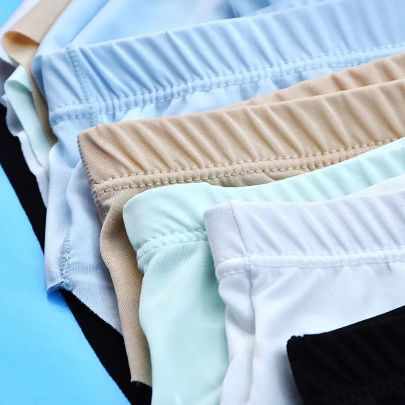 4Pcs Men Ice Silk Briefs Ultra Thin Transparent Seamless 3D Pouch Low Waist Breathable Triangle Underwear — image 13