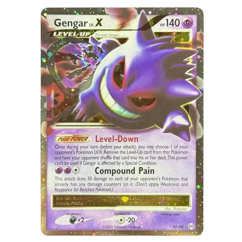 כרטיסי פרוקסי Dragonite Legends Awakened Charmander Stormfront Gengar LV.X Rayquaza C Leafeon Majestic Dawn Blastoise Holo