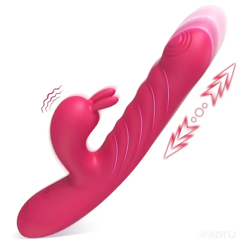 Δονητής κουνελιού ώθησης για γυναίκες Go and Come G-Spot Dildo Vibrator Clitoris Stimulator Γυναικείο σεξουαλικό παιχνίδι αυνανισμού για γυναίκες — image 9