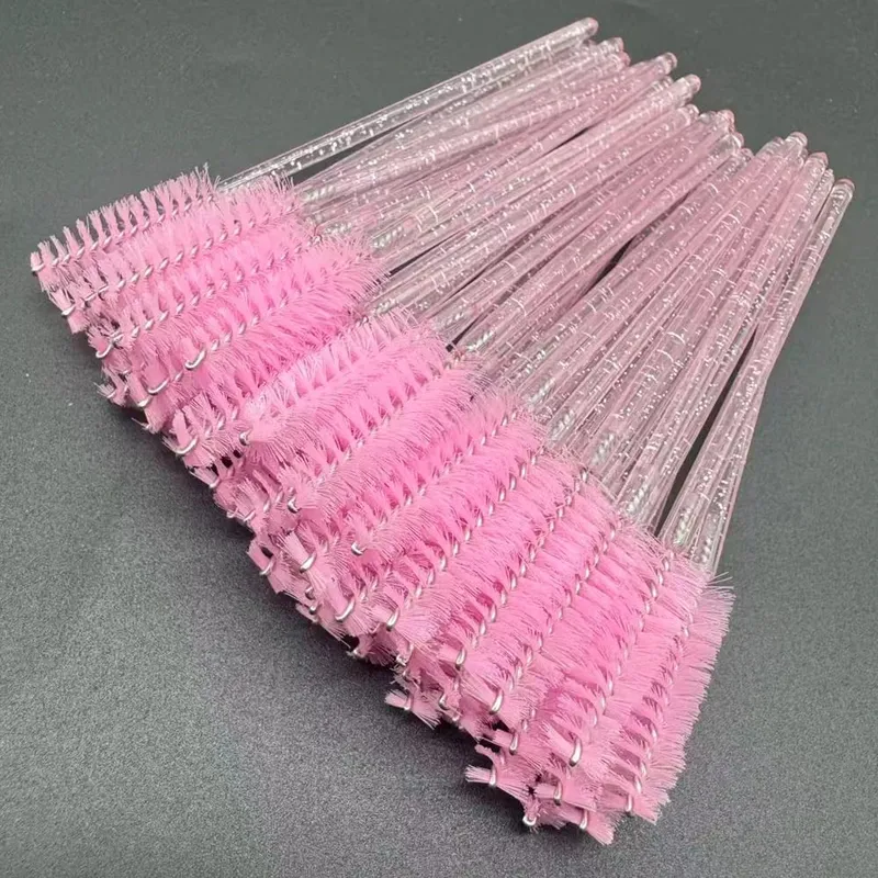 50db Eldobható szempilla ecsetek Crystal Eye Lash szempillaspirál pálcák Csillogó szempillafésű orsók mikro smink applikátorok — image 13