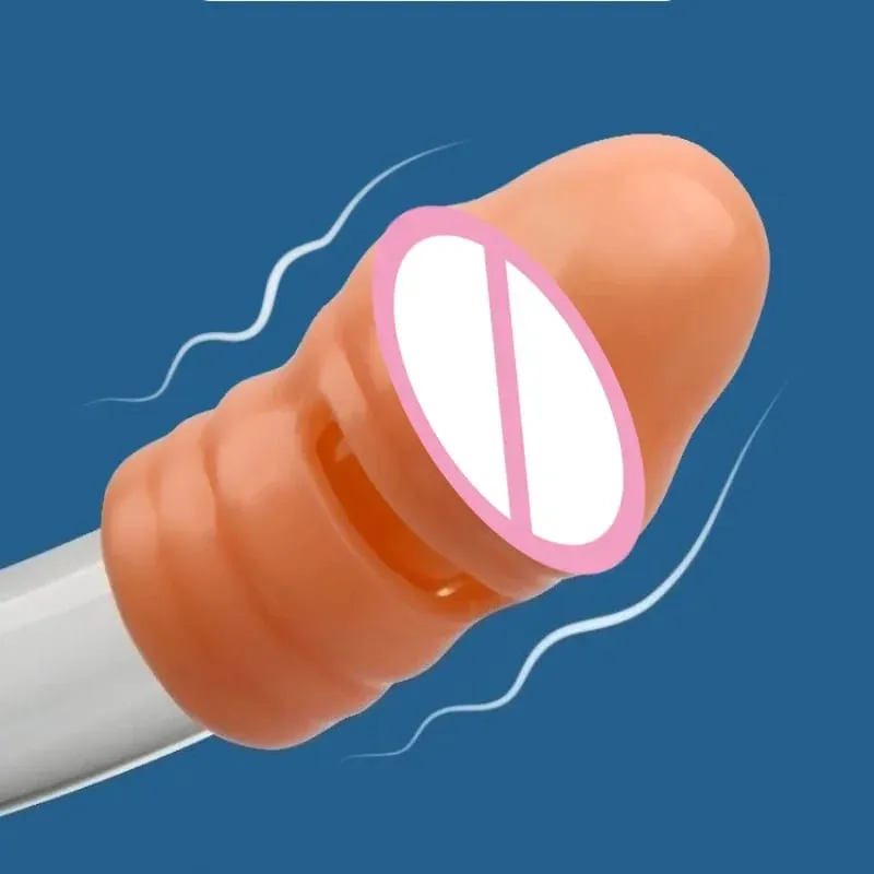 2PCS/Set Penis Sleeve Silicone Reusable Extension Condom Delay Ejaculation G Spot Anal Sex Toys For Men No Vibrator Sex Shop — image 3