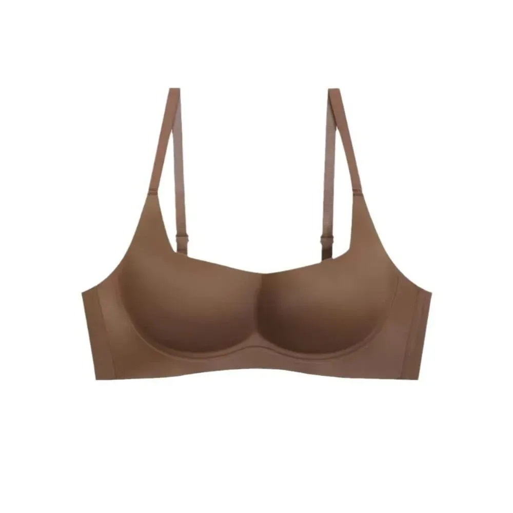 Γεμισμένο Bralette Σουτιέν για εσώρουχα, μονόχρωμα, λεπτά εσώρουχα Push Up σουτιέν που αγκαλιάζει το δέρμα Αόρατο σουτιέν χωρίς ραφή για γυναίκες