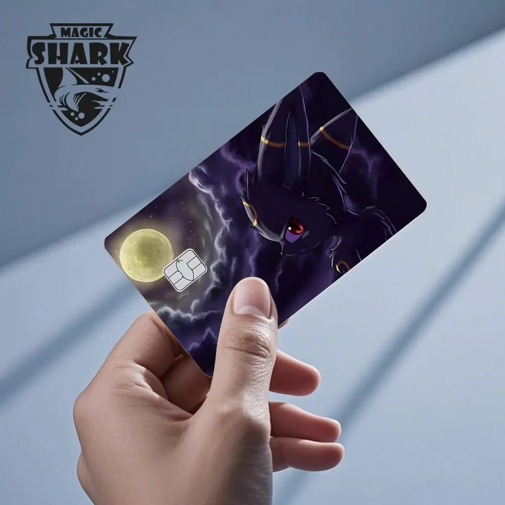 Maigc Shark Cute Pokemons Mewtwo Eevee Pikachu Gengar Sticker Film Cover for Debit Credit Card No Fade — image 5