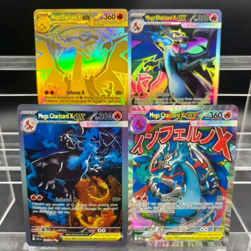 Κάρτες συλλογής DIY Mega X ex Phantasmal Flames EN Αυτοκατασκευασμένο Κλασικό Παιχνίδι Κλασικό Παιχνίδι Κάρτας Anime