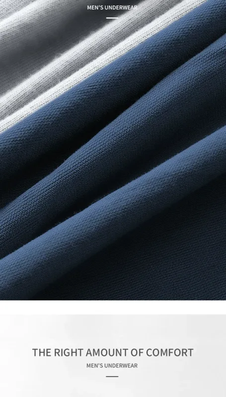 3PCS Pure Cotton Men's Underwear, Men's Boxer Briefs, Youth Pure Color Mid-Waist Boxer Briefs, Breathable Cotton Factory — image 4