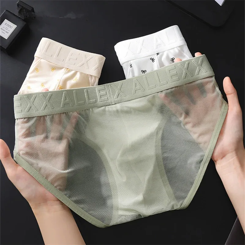 adults 18 plus cueca mesh men's underwear letter waist cuecas masculino print calzoncillos hombre 3D convex bag man lingеrie new — image 6