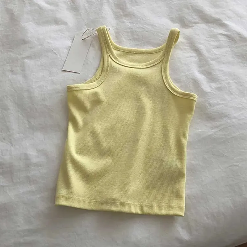 2024 Women Tank Tops Sexy Cropped Top Female Women Summer Camisole Camis Black White Sport Clothes For Women