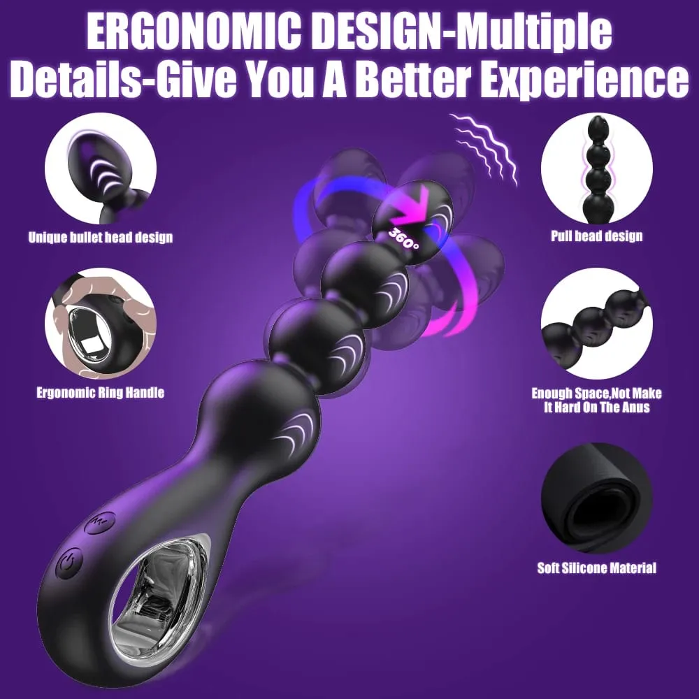 360° Rotating Anal Vibrator for Men Prostate Massager Butt Plug Anal Balls Adult Male Gay Masturbator Toy Sex Toys for Adult — image 5
