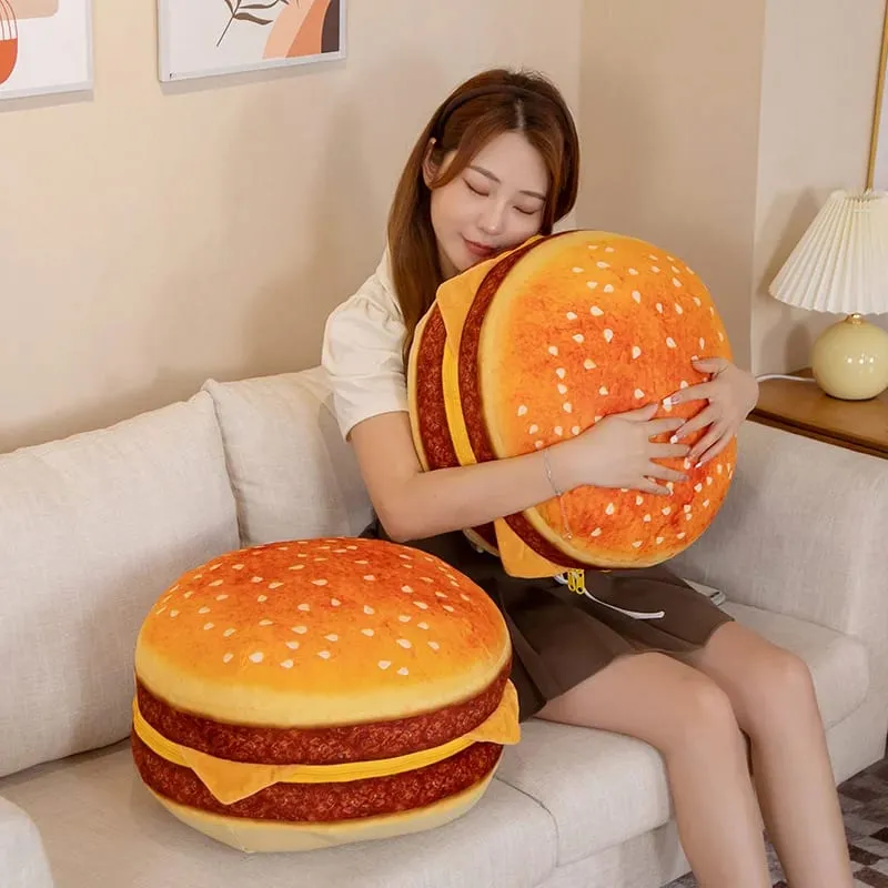 Νέο Creative Burger Λούτρινο Παιχνίδι Μαλακό Μαξιλάρι Μαξιλάρι Μαξιλάρι Χάμπουργκερ Καρέκλα Μαξιλάρι για αγόρια κορίτσια Παιδιά Δώρο γενεθλίων