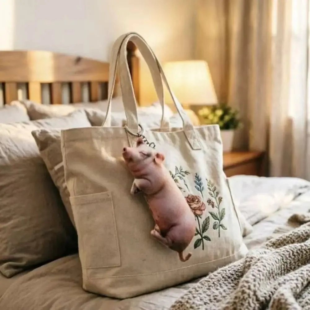Material Animal Body Pillow PP Cotton Filled 40cm Size Animal Cushion Soft Texture Cute Design Pig Keychain For Women