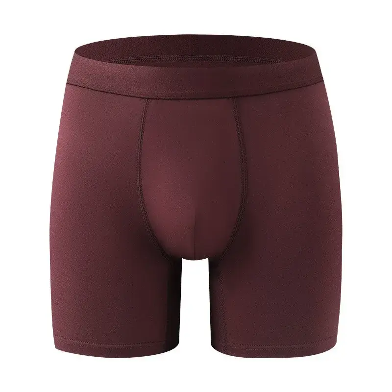 Big Pouch Men Bamboo Fiber Boxer Briefs Breathable Underwear With Fly Opening Mid Waist Sports Trunks Moisture Wicking Soft Cool — image 17